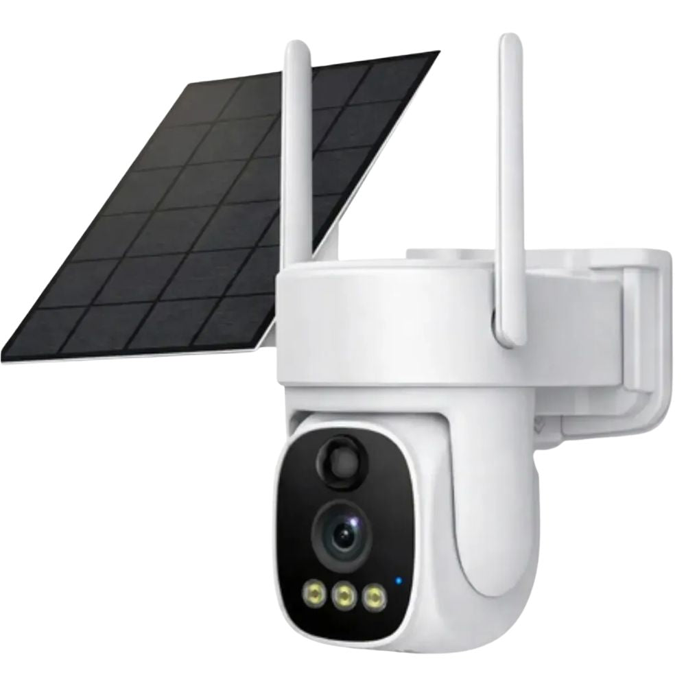 Cámara de seguridad exterior WiFi con panel solar