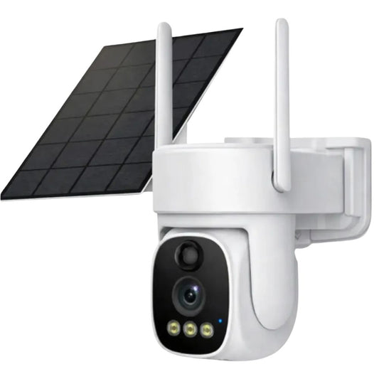 Cámara de seguridad exterior WiFi con panel solar